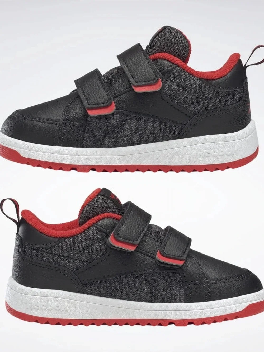 Reebok Weebok Toddler/ Little Kids Black and Red Velcro Sneakers